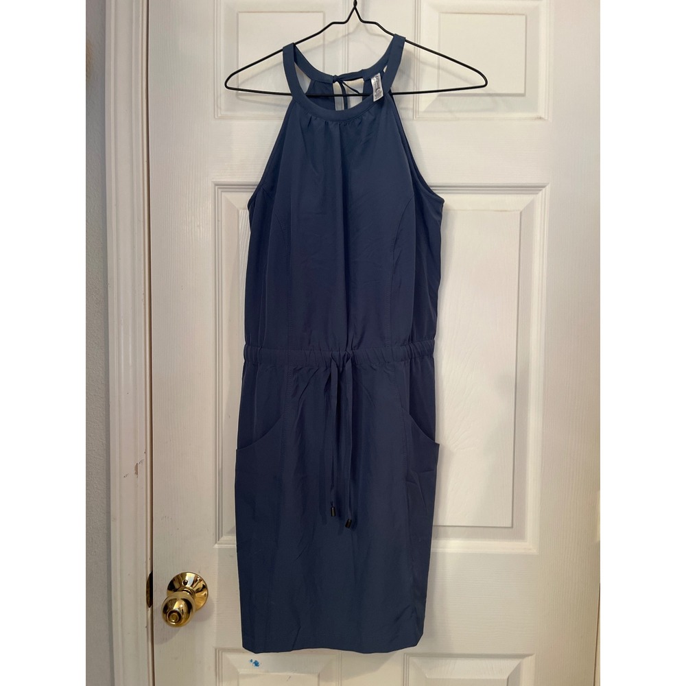 Kyodan Outdoor Blue Halter Neck Active Dress Small Drawstring‎ Waist Pockets